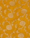 Mustard Brocade Gold Jaal Mina Fabric