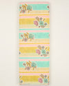 Aqua Mustard Cotton Jaipuri Block Stripes & Buta Fabric