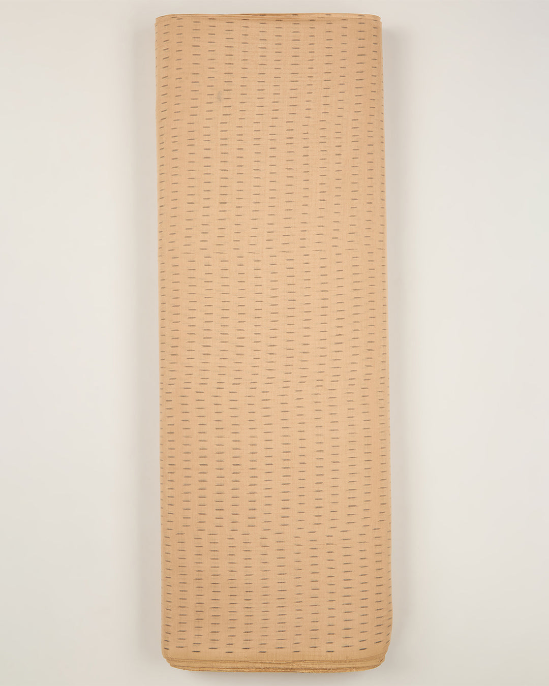 Beige Gold Cotton Silk Ikat Handcrafted Fabric