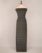 Brown Cotton Silk Ikat Handcrafted Fabric