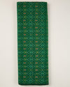 Bottle Green Cotton Silk Ikat Fabric