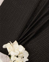 Black Cotton Silk Ikat Fabric