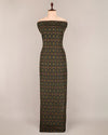 Cotton Silk Ikat Fabric in Black
