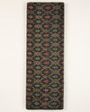 Black Cotton Silk Ikat Fabric