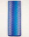Blue Cotton Silk Ikat Geometric Fabric