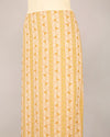 Cream Mustard Cotton Jaipuri Block Buta & Stripes Fabric