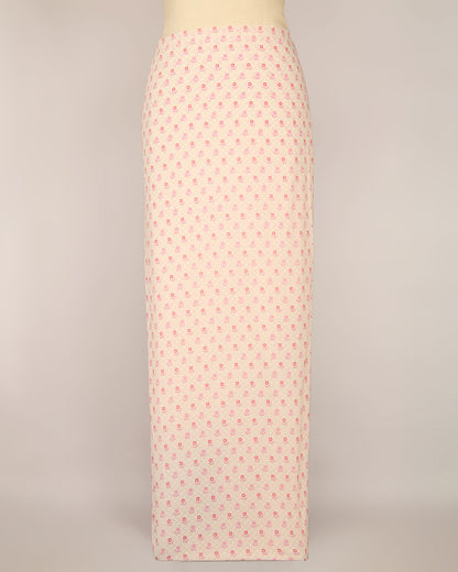 Cream Pink Cotton Jaipur Printed Fabric