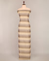 Cream Grey Cotton Silk Ikat Geometric Fabric