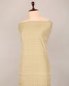 Dusty Beige Cotton Silk Ikat Fabric