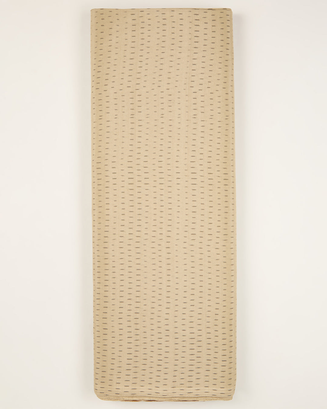 Dusty Beige Cotton Silk Ikat Fabric