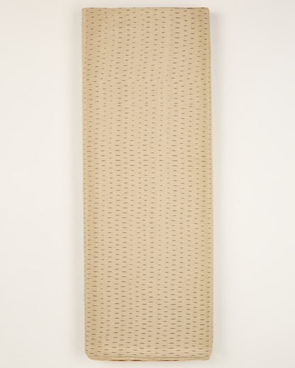 Dusty Beige Cotton Silk Ikat Fabric