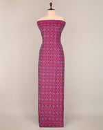 Dark Purple Cotton Silk Ikat Fabric