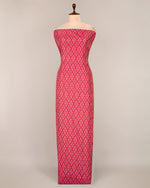 Cotton Silk Ikat Fabric in Fuchsia Pink – Bright & Bold Handwoven Fabric