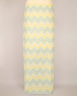 Green Yellow Cotton Jaipuri ZigZag Printed Fabric