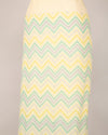 Green Yellow Cotton Jaipuri ZigZag Printed Fabric