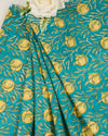 Cotton Jaipuri Block Jaal Printed Fabric - Green