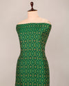 Green Cotton Silk Ikat Fabric