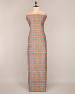 Dim Grey Cotton Silk Ikat Fabric