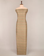 Cotton Silk Ikat Fabric in Grey