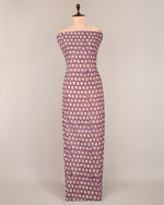 Cotton Jaipuri Block Jaal Printed Fabric in Grape Wine