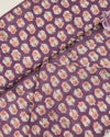 Cotton Jaipuri Block Jaal Printed Fabric - Grape Wine
