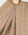 Grey Cotton Silk Ikat Fabric