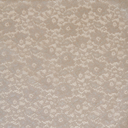 Grey Chantilly Lace with Gold Shimmer Fabric