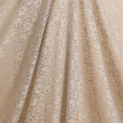 Grey Chantilly Lace with Gold Shimmer Fabric