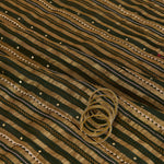Green Chanderi Zari Badla Gota Fabric
