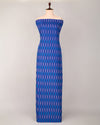 Imperial Blue Cotton Silk Ikat Fabric