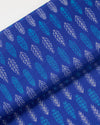 Imperial Blue Cotton Silk Ikat Fabric