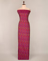 Magenta Pink Cotton Silk Ikat Fabric