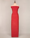 Hot Red Cotton Silk Ikat Fabric