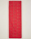 Hot Red Cotton Silk Ikat Fabric