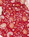 Cotton Jaipuri Block Jaal Printed Fabric - Maroon