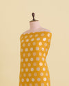 Mango Chanderi Gold Silver Polka Dot