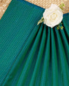 Peacock Green Cotton Silk Ikat Fabric
