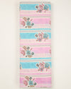 Pink Blue Cotton Jaipuri Buta & Stripe Printed Fabric