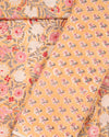 Cotton Jaipuri Block Jaal Printed Fabric - Peach