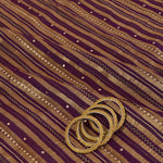 Purple Chanderi Zari Gota Work Fabric