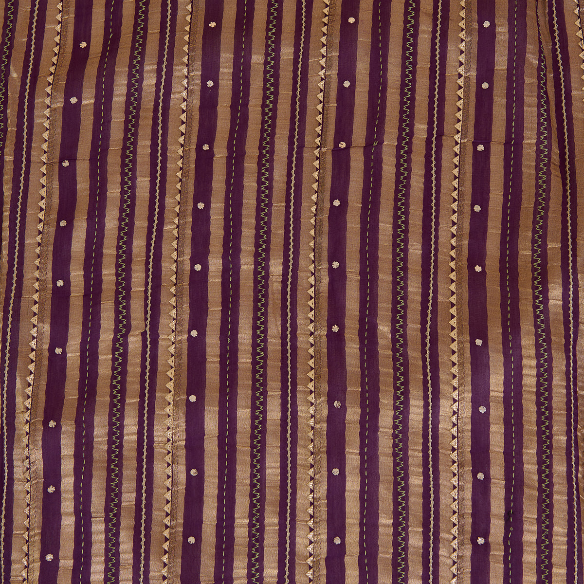 Purple Chanderi Zari Gota Work Fabric