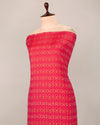 Pink Cotton Silk Ikat Fabric