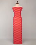 Pink Cotton Silk Ikat Fabric