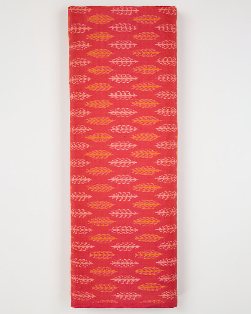 Pink Cotton Silk Ikat Fabric