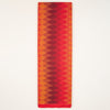 Red Cotton Silk Ikat Geometric Fabric