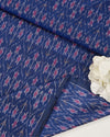 Royal Blue Cotton Silk Ikat Fabric