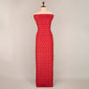 Cotton Silk Ikat Fabric in Red