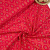 Red Cotton Silk Ikat Fabric