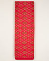 Red Cotton Silk Ikat Fabric