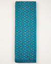 Teal Blue Cotton Silk Ikat Fabric
